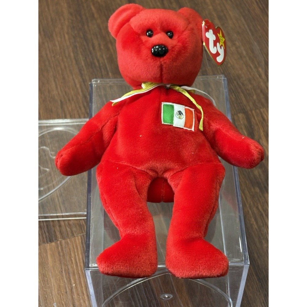 TY Beanie Baby Red Osito Bear Plush 1999 With Errors Mint Condition RARE!